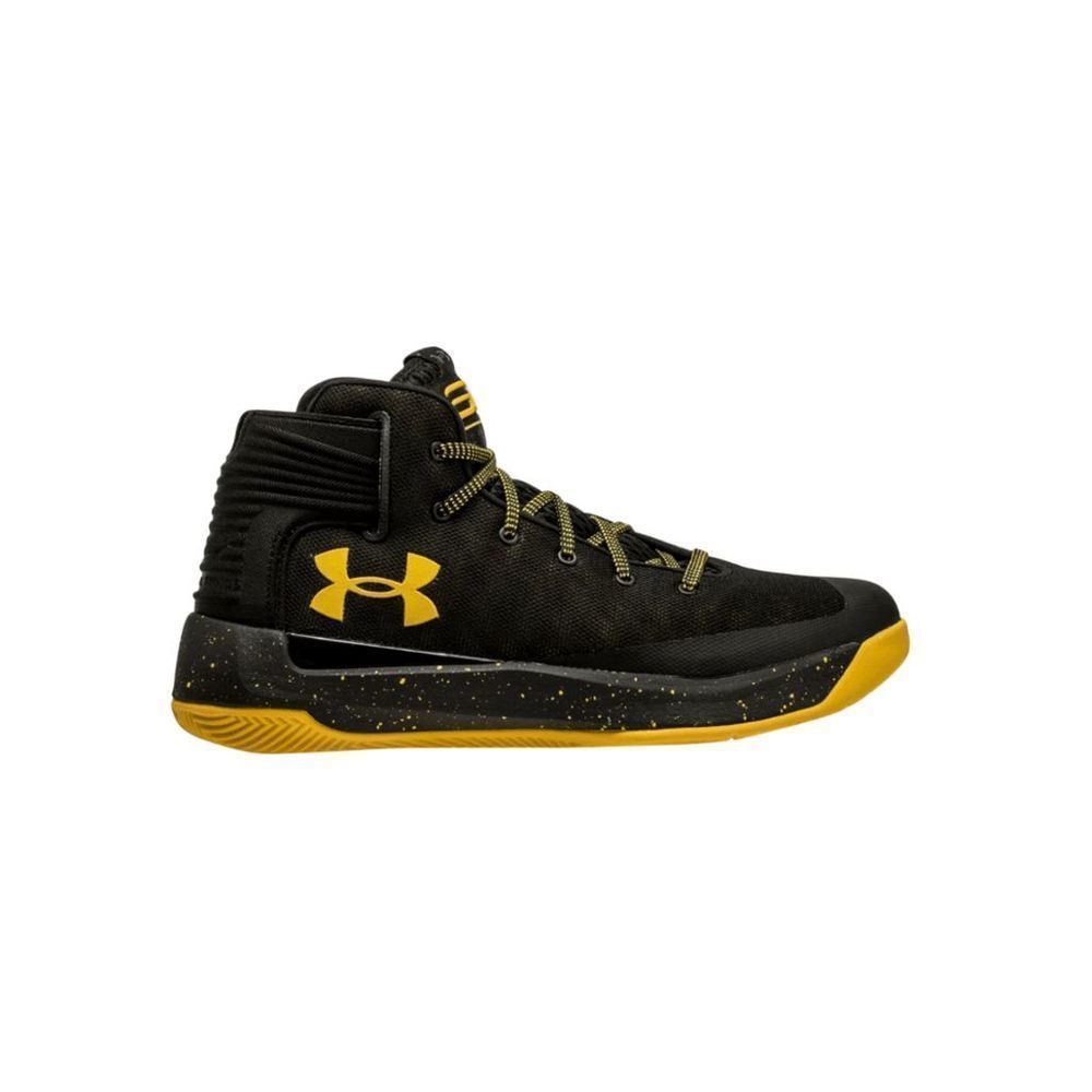 Under Armour Black and Yellow High-Top Sneakers